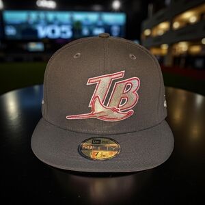 Tampa Bay Rays New Era Fitted Hat Size 7 1/2